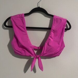 Trina Turk wide strap tie front bikini top size 6